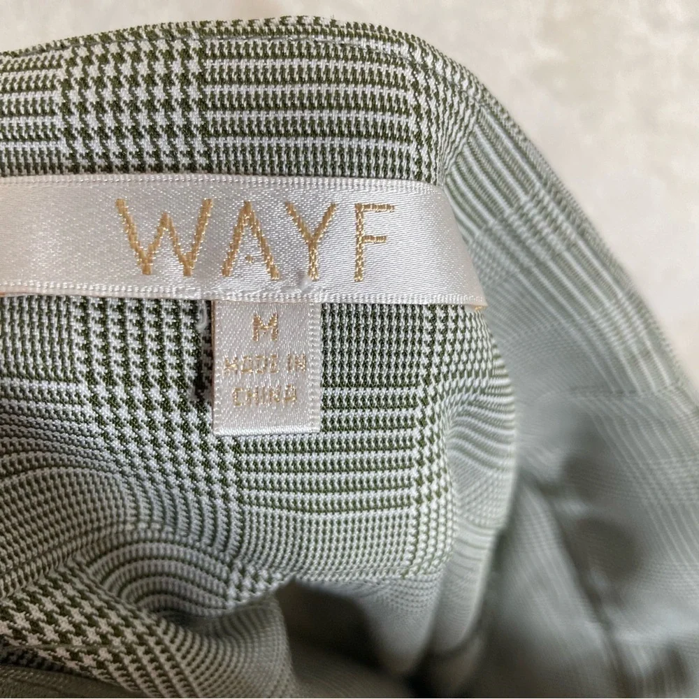 Wayf gingham plaid pencil skirt business casual women’s medium faux wrap